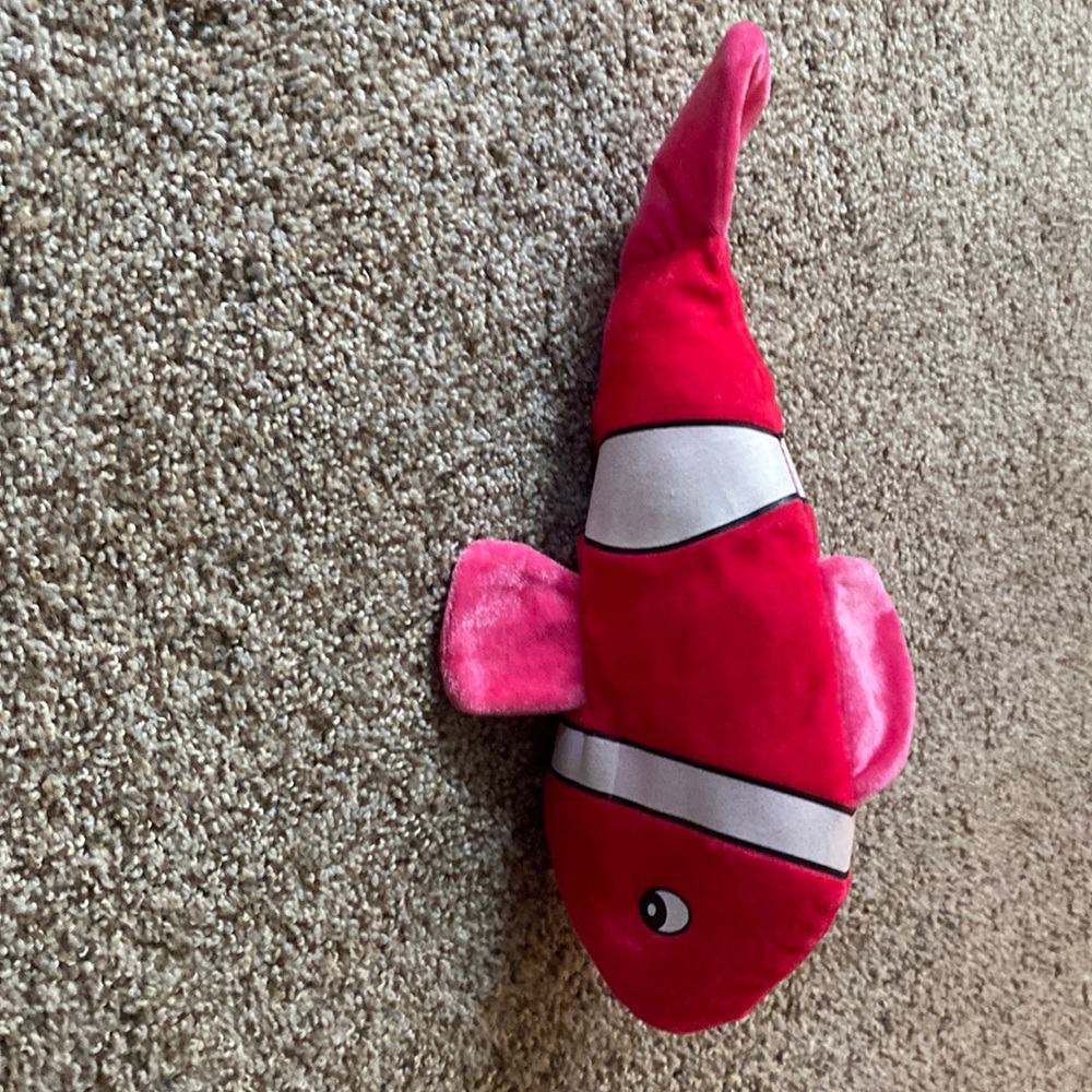 Pink “nemo” stuffed animal fish